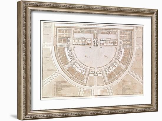 General Plan of the Salt Works in the "Ideal City" of Chaux-Claude Nicolas Ledoux-Framed Giclee Print