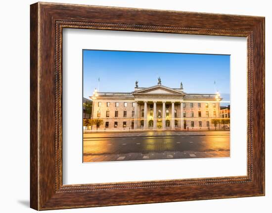 General Post Office Building at Dusk, Dublin, County Dublin, Republic of Ireland, Europe-Chris Hepburn-Framed Photographic Print