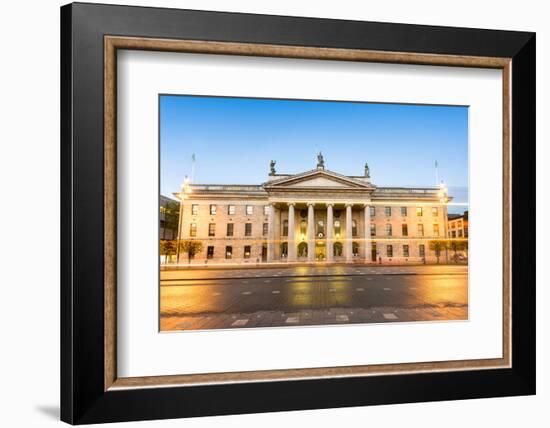 General Post Office Building at Dusk, Dublin, County Dublin, Republic of Ireland, Europe-Chris Hepburn-Framed Photographic Print