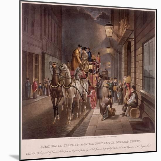 General Post Office, Lombard Street, London, 1827-Charles Hunt-Mounted Giclee Print
