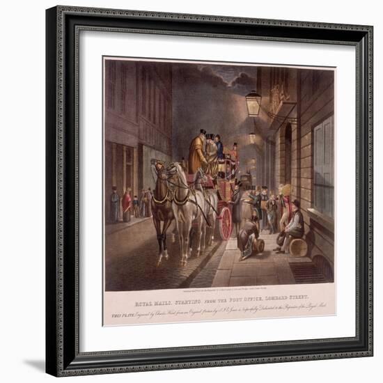 General Post Office, Lombard Street, London, 1827-Charles Hunt-Framed Giclee Print