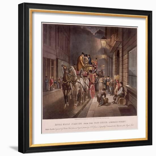 General Post Office, Lombard Street, London, 1827-Charles Hunt-Framed Giclee Print