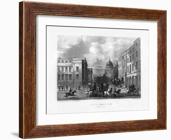 General Post Office, London, 19th Century-J Woods-Framed Giclee Print