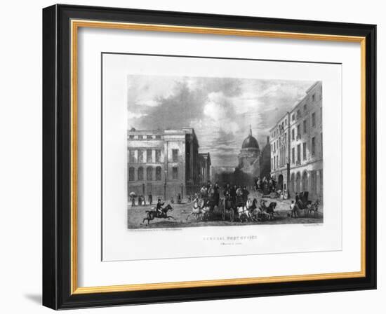 General Post Office, London, 19th Century-J Woods-Framed Giclee Print