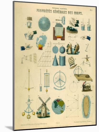 General Properties of Bodies, C1851-null-Mounted Giclee Print