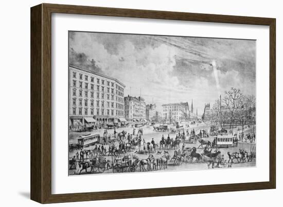 General Public Enjoying Madison Square by Frank M. Gregory-null-Framed Giclee Print