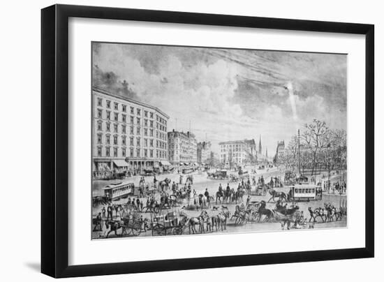 General Public Enjoying Madison Square by Frank M. Gregory-null-Framed Giclee Print