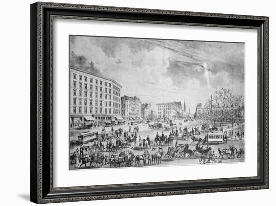 General Public Enjoying Madison Square by Frank M. Gregory-null-Framed Giclee Print