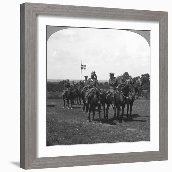 General Rimington, Sir Pertab Singh and the Rajah of Rutlam, France, 1900s-Crown-Framed Giclee Print