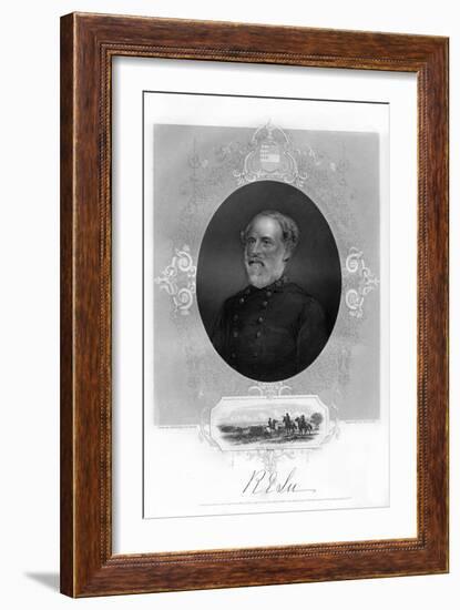General Robert E Lee, Confederate General, 1862-1867-Brady-Framed Giclee Print