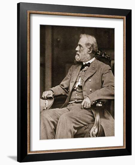 General Robert E. Lee Sitting in His House in Richmond, 1865-Mathew Brady-Framed Giclee Print