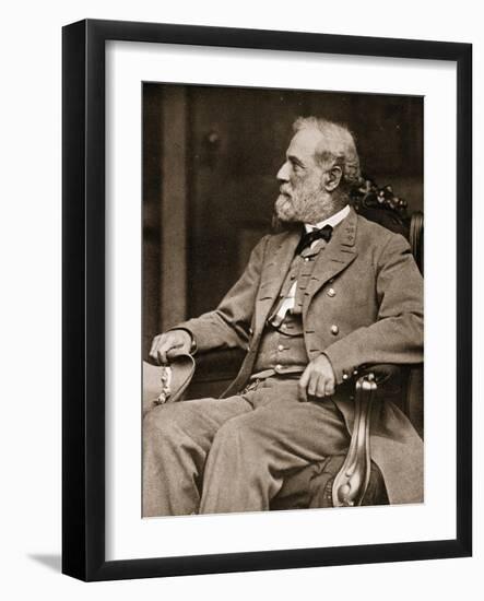 General Robert E. Lee Sitting in His House in Richmond, 1865-Mathew Brady-Framed Giclee Print