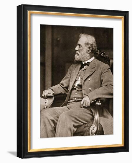 General Robert E. Lee Sitting in His House in Richmond, 1865-Mathew Brady-Framed Giclee Print