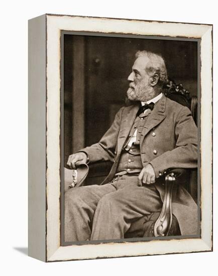 General Robert E. Lee Sitting in His House in Richmond, 1865-Mathew Brady-Framed Premier Image Canvas