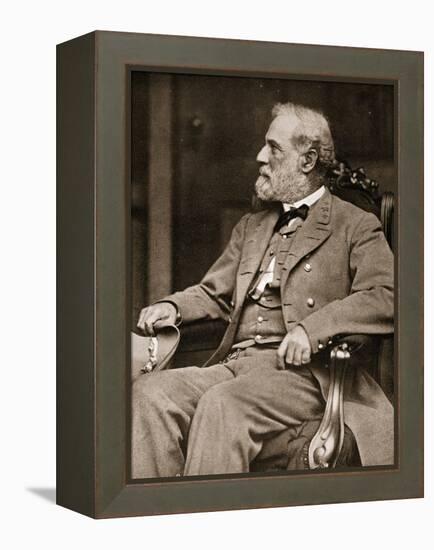 General Robert E. Lee Sitting in His House in Richmond, 1865-Mathew Brady-Framed Premier Image Canvas