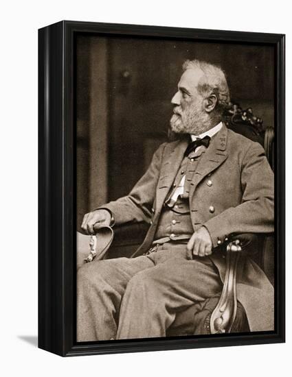 General Robert E. Lee Sitting in His House in Richmond, 1865-Mathew Brady-Framed Premier Image Canvas