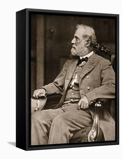 General Robert E. Lee Sitting in His House in Richmond, 1865-Mathew Brady-Framed Premier Image Canvas