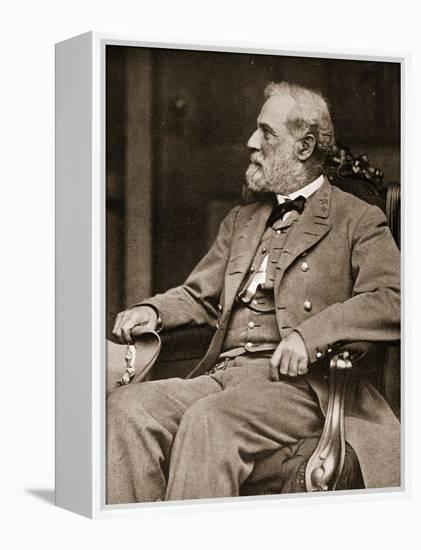 General Robert E. Lee Sitting in His House in Richmond, 1865-Mathew Brady-Framed Premier Image Canvas