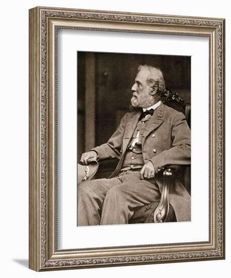 General Robert E. Lee Sitting in His House in Richmond, 1865-Mathew Brady-Framed Giclee Print