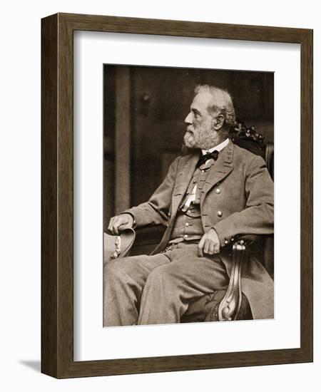 General Robert E. Lee Sitting in His House in Richmond, 1865-Mathew Brady-Framed Giclee Print