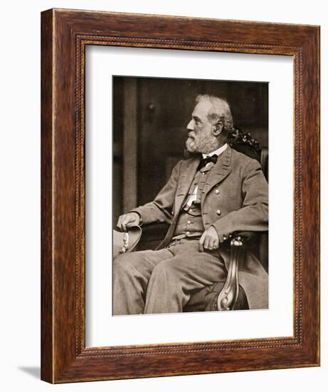 General Robert E. Lee Sitting in His House in Richmond, 1865-Mathew Brady-Framed Giclee Print