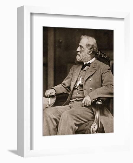 General Robert E. Lee Sitting in His House in Richmond, 1865-Mathew Brady-Framed Giclee Print