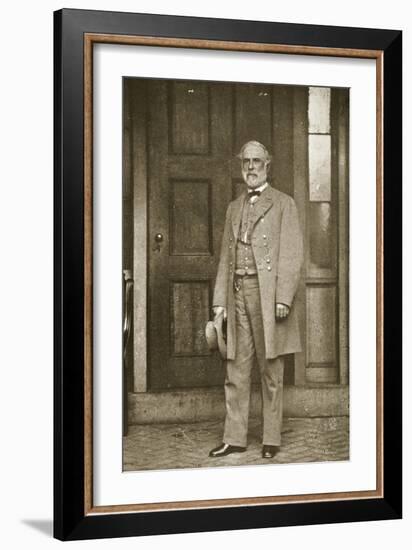 General Robert E. Lee Standing Outside His House in Richmond, April 1865-Mathew Brady-Framed Giclee Print