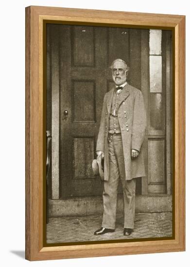 General Robert E. Lee Standing Outside His House in Richmond, April 1865-Mathew Brady-Framed Premier Image Canvas