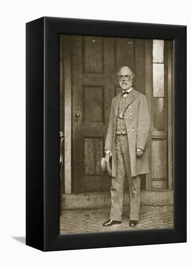 General Robert E. Lee Standing Outside His House in Richmond, April 1865-Mathew Brady-Framed Premier Image Canvas