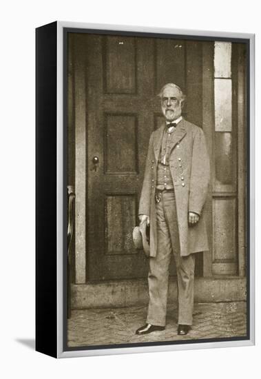 General Robert E. Lee Standing Outside His House in Richmond, April 1865-Mathew Brady-Framed Premier Image Canvas