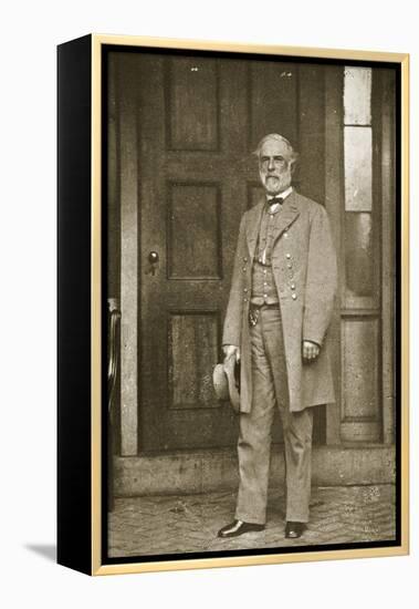General Robert E. Lee Standing Outside His House in Richmond, April 1865-Mathew Brady-Framed Premier Image Canvas