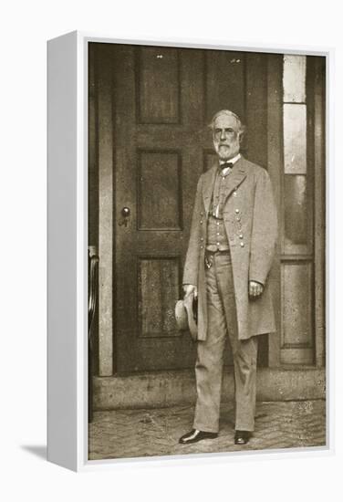 General Robert E. Lee Standing Outside His House in Richmond, April 1865-Mathew Brady-Framed Premier Image Canvas