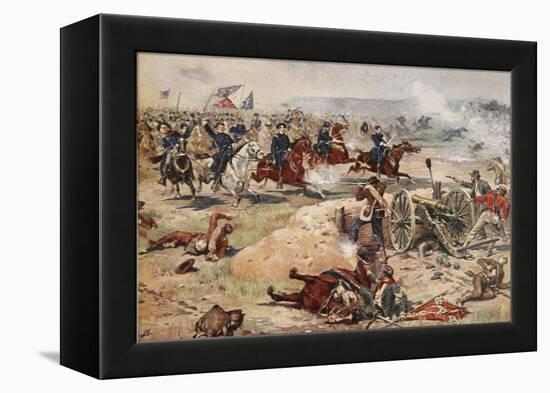 General Sheridan's Final Charge at Winchester, September 19th 1864-Henry Alexander Ogden-Framed Premier Image Canvas