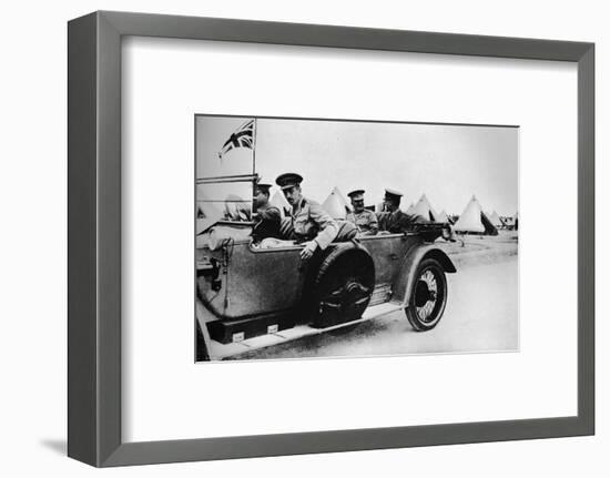 'General Sir John Maxwell, commander of Egyptian troops, motoring through one of the camps', 1915-Unknown-Framed Photographic Print