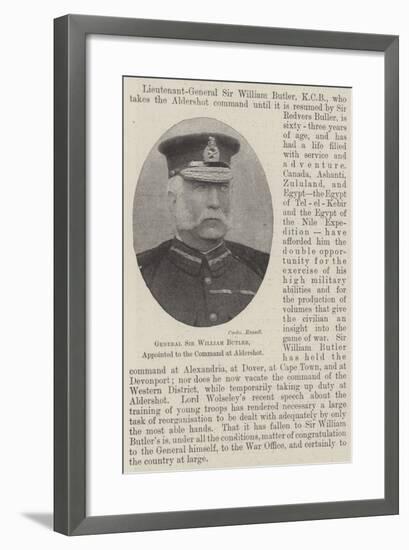 General Sir William Butler, Appointed to the Command at Aldershot-null-Framed Giclee Print