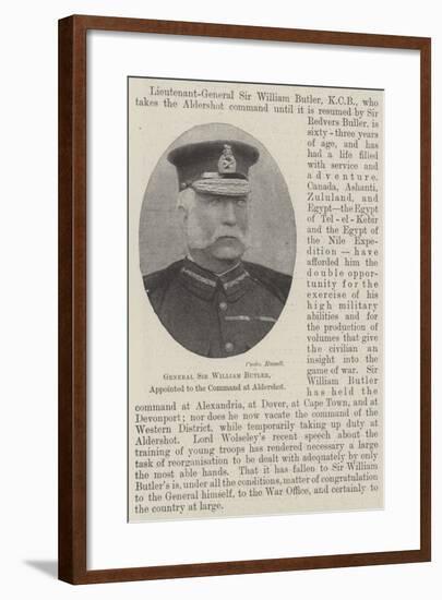 General Sir William Butler, Appointed to the Command at Aldershot-null-Framed Giclee Print