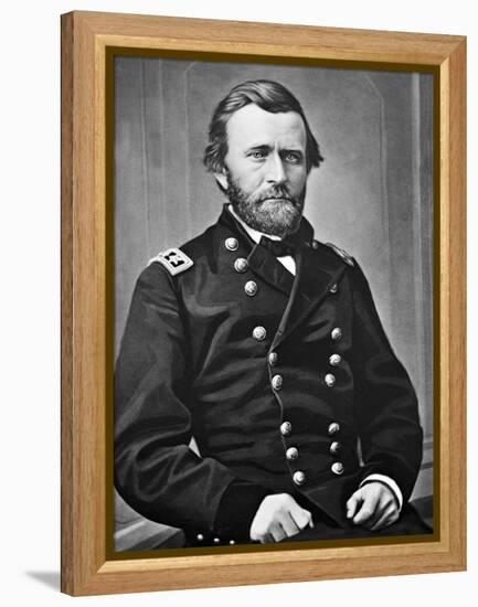 General U.S. Grant Portrait, Civil War-Lantern Press-Framed Stretched Canvas