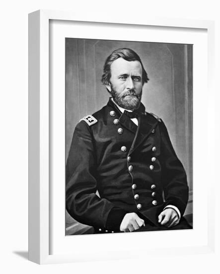 General U.S. Grant Portrait, Civil War-Lantern Press-Framed Art Print