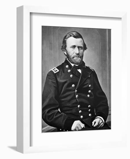 General U.S. Grant Portrait, Civil War-Lantern Press-Framed Art Print