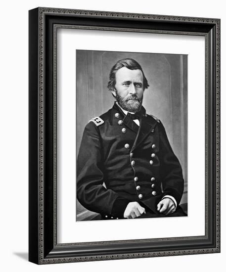 General U.S. Grant Portrait, Civil War-Lantern Press-Framed Art Print