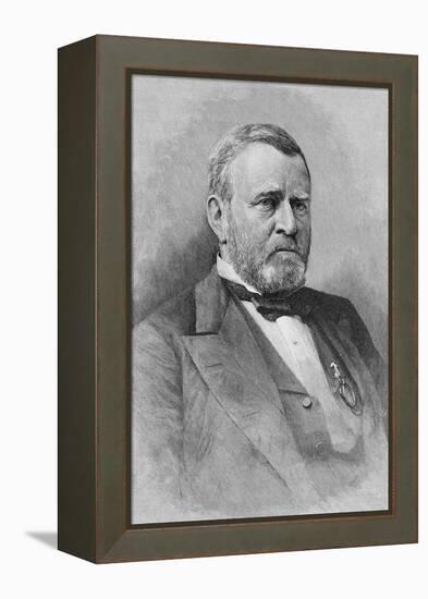 General Ulysses Simpson Grant, Engraved from a Photograph, Illustration from 'Battles and Leaders…-Mathew Brady-Framed Premier Image Canvas