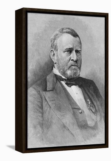 General Ulysses Simpson Grant, Engraved from a Photograph, Illustration from 'Battles and Leaders…-Mathew Brady-Framed Premier Image Canvas