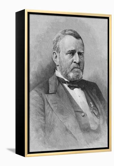 General Ulysses Simpson Grant, Engraved from a Photograph, Illustration from 'Battles and Leaders…-Mathew Brady-Framed Premier Image Canvas