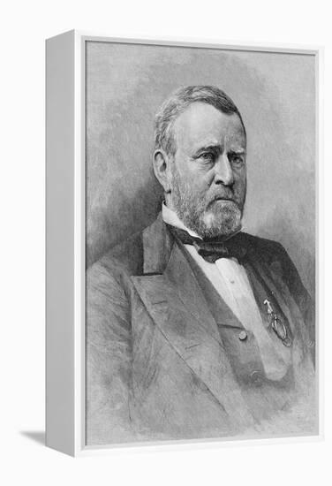 General Ulysses Simpson Grant, Engraved from a Photograph, Illustration from 'Battles and Leaders…-Mathew Brady-Framed Premier Image Canvas