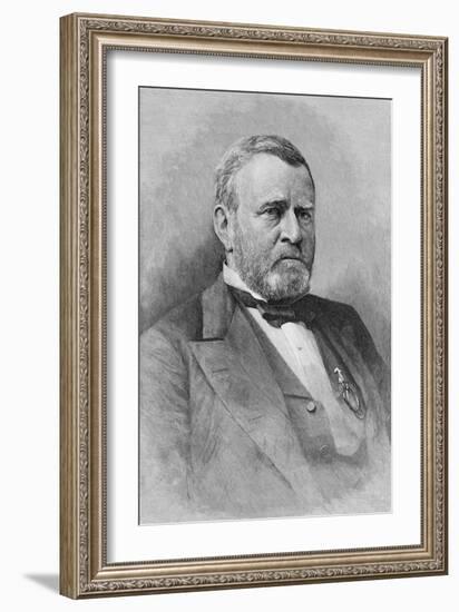 General Ulysses Simpson Grant, Engraved from a Photograph, Illustration from 'Battles and Leaders…-Mathew Brady-Framed Giclee Print