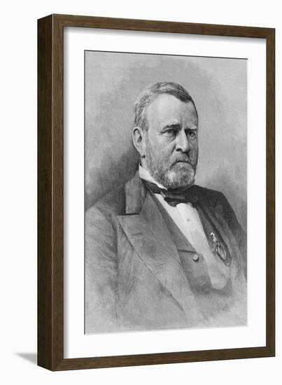 General Ulysses Simpson Grant, Engraved from a Photograph, Illustration from 'Battles and Leaders…-Mathew Brady-Framed Giclee Print