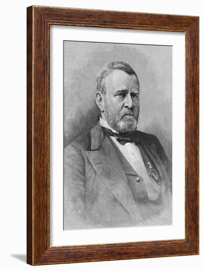 General Ulysses Simpson Grant, Engraved from a Photograph, Illustration from 'Battles and Leaders…-Mathew Brady-Framed Giclee Print