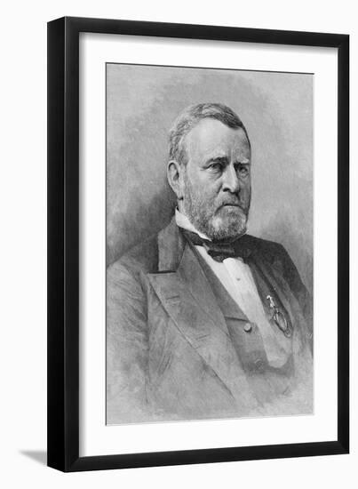 General Ulysses Simpson Grant, Engraved from a Photograph, Illustration from 'Battles and Leaders…-Mathew Brady-Framed Giclee Print