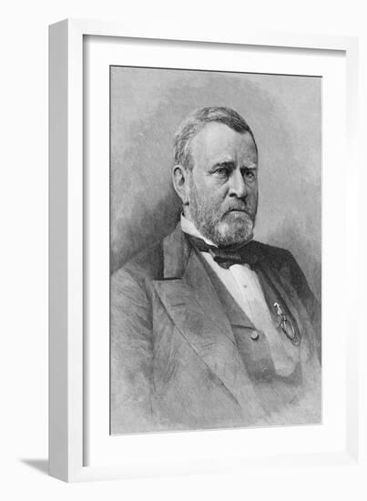General Ulysses Simpson Grant, Engraved from a Photograph, Illustration from 'Battles and Leaders…-Mathew Brady-Framed Giclee Print