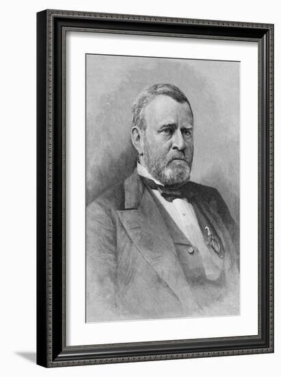 General Ulysses Simpson Grant, Engraved from a Photograph, Illustration from 'Battles and Leaders…-Mathew Brady-Framed Giclee Print